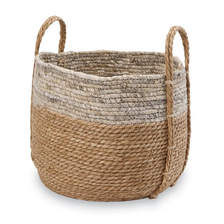 Two-Tone Seagrass Basket