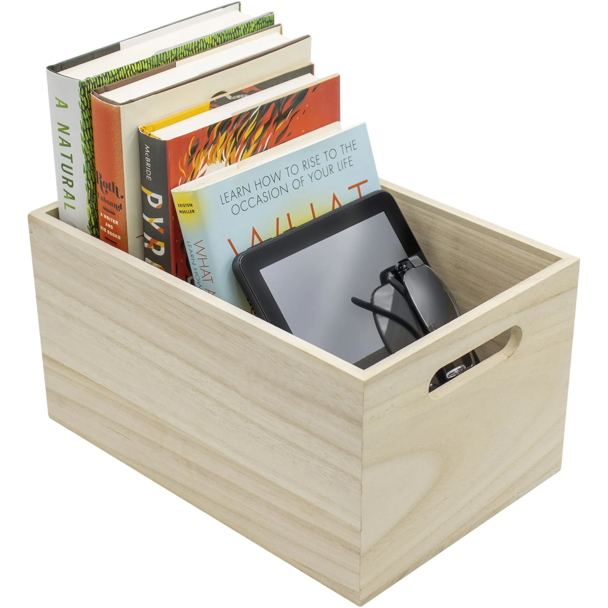 Unfinished Wood Box Crates (4 Piece)