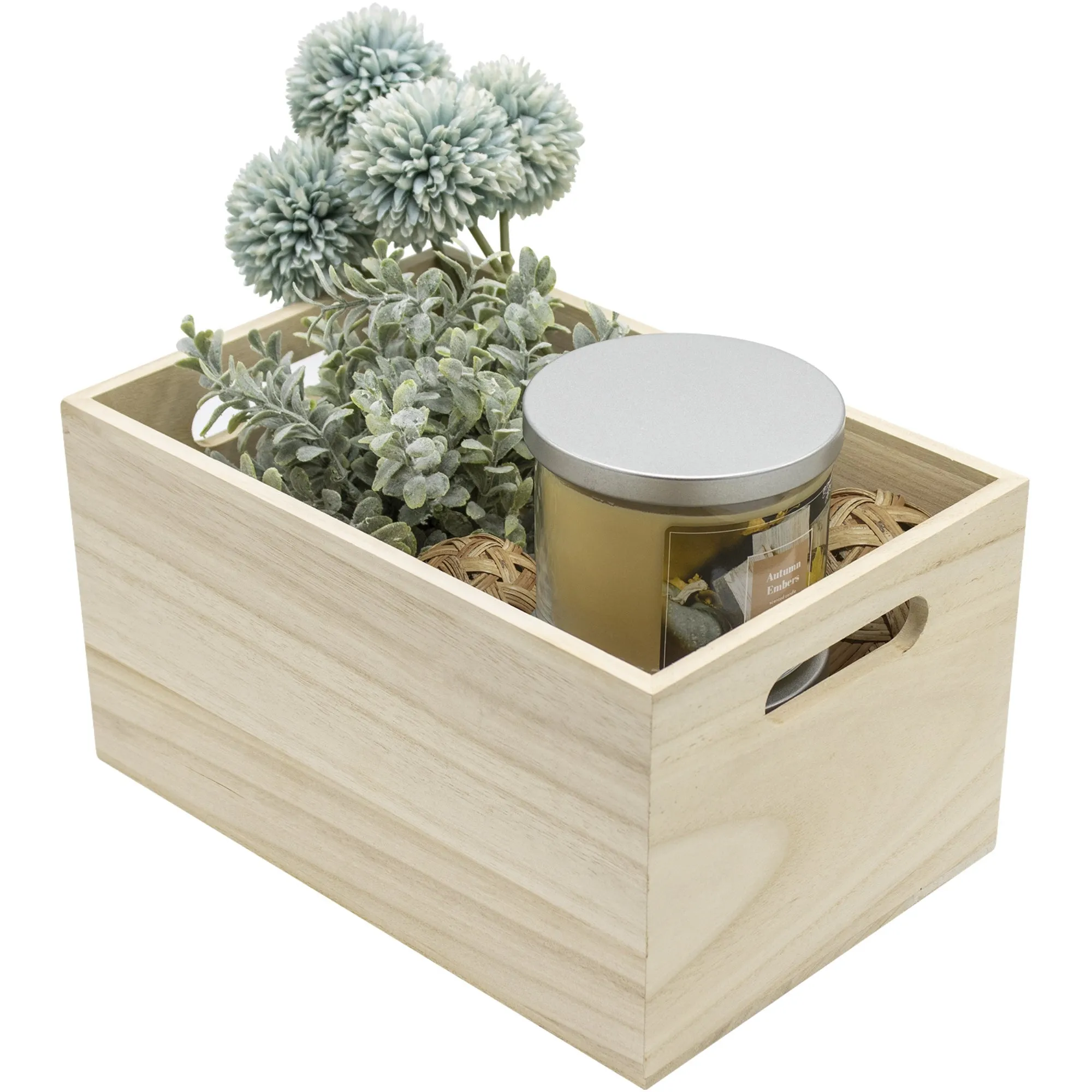 Unfinished Wood Box Crates (4 Piece)