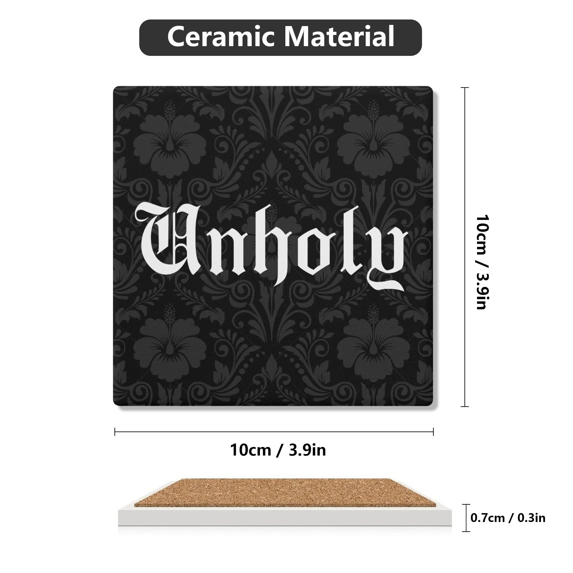 Unholy Ceramic Coasters Set