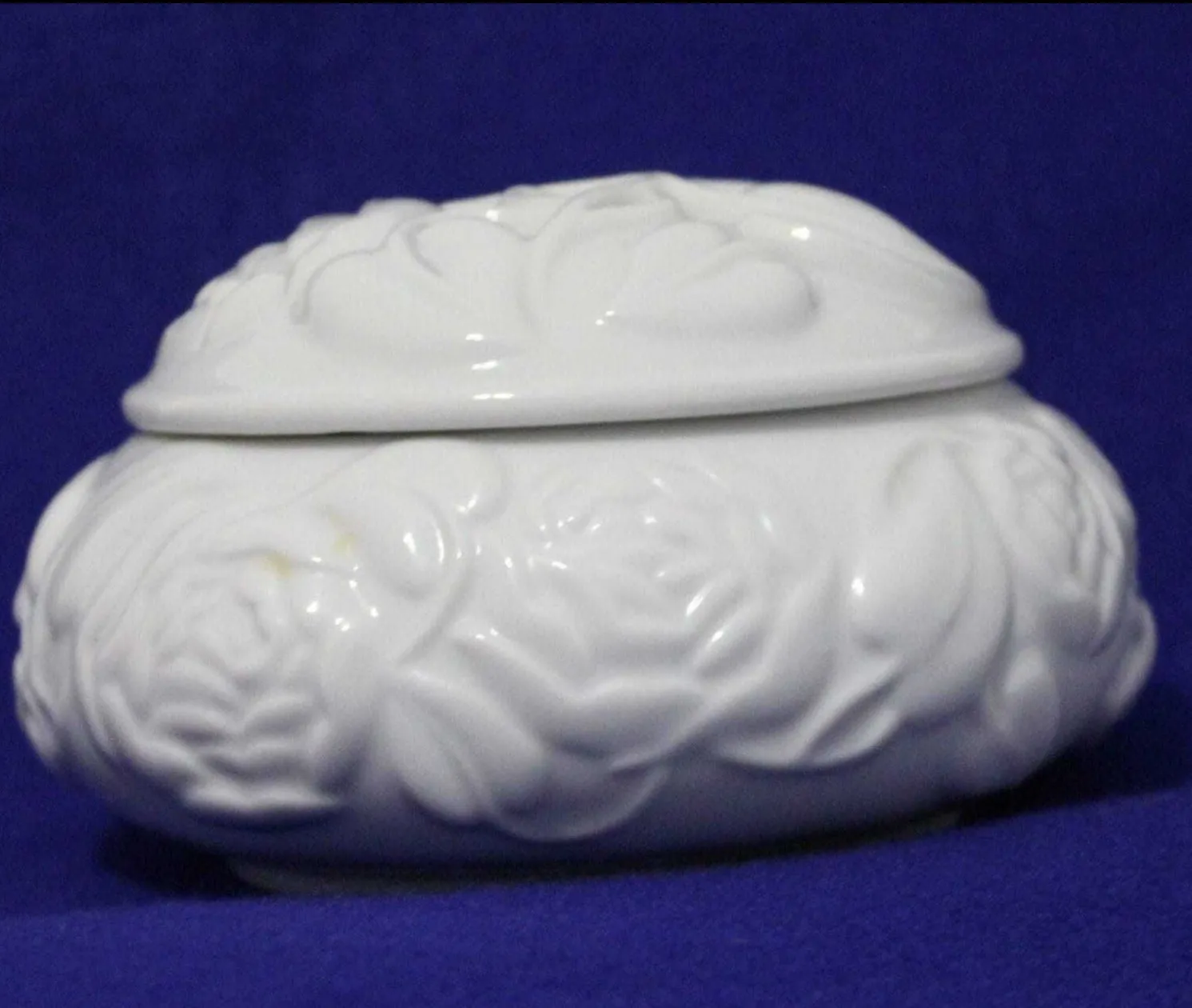 Vanity Jar, Germaine Monteil, White Porcelain, Japan, Vintage Promotional Items