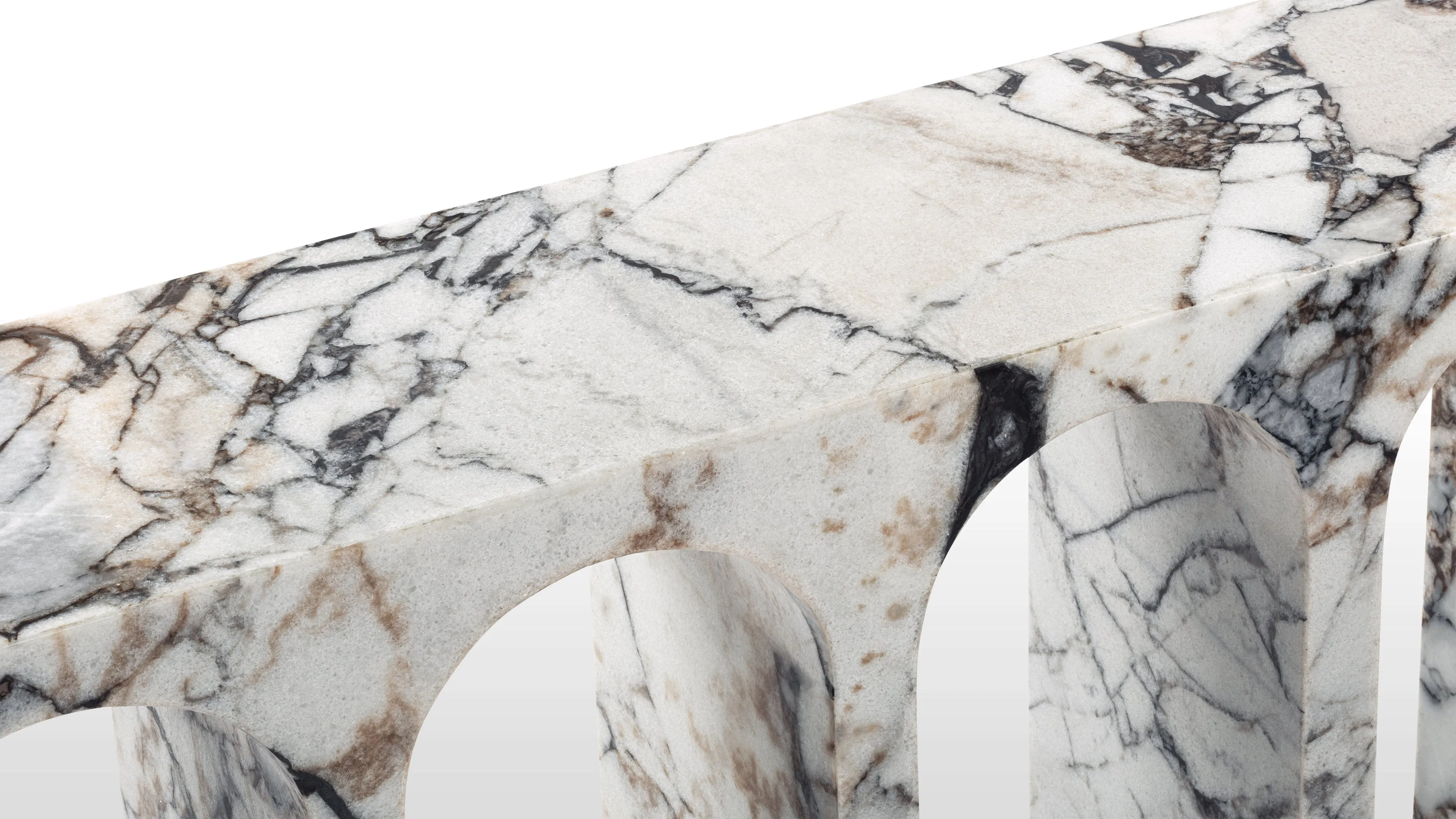 Venice - Venice Console Table, Modellato Marble