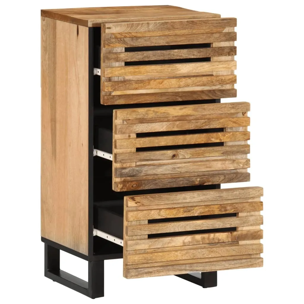 vidaXL Sideboard 40x34x75 cm Solid Wood Rough Mango