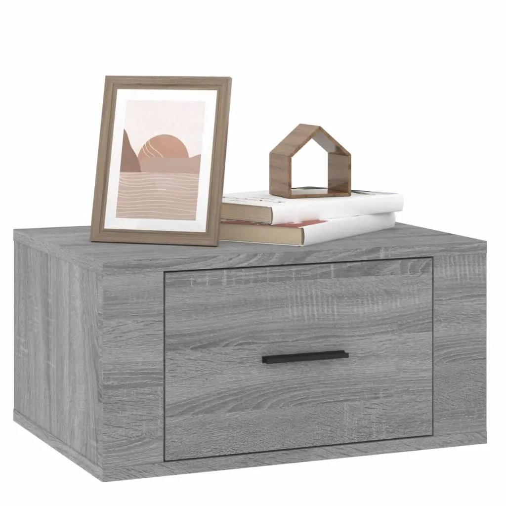 Wall-mounted Bedside Cabinets 2 pcs Grey Sonoma 50x36x25 cm