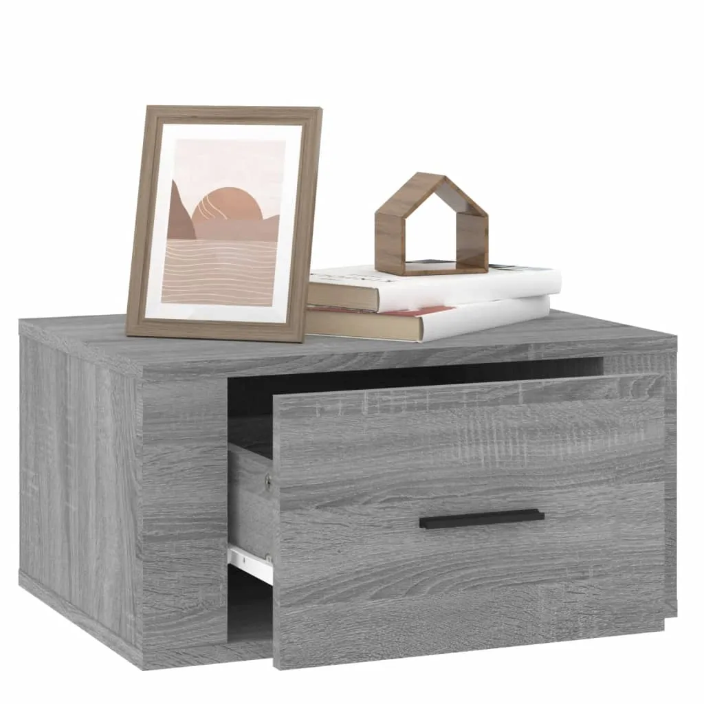 Wall-mounted Bedside Cabinets 2 pcs Grey Sonoma 50x36x25 cm