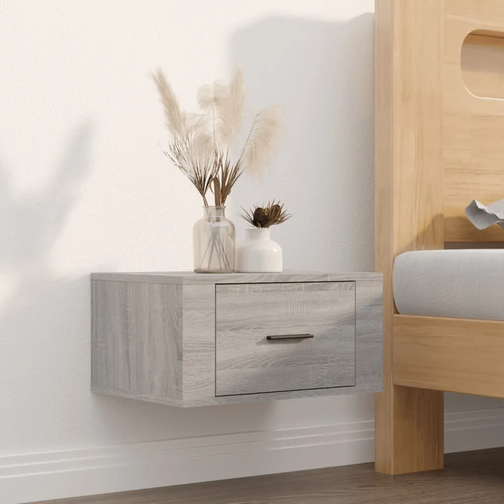 Wall-mounted Bedside Cabinets 2 pcs Grey Sonoma 50x36x25 cm
