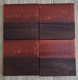 Walnut with Copper Epoxy Coaster