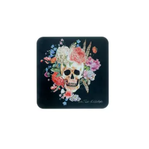 Walter Knabe Coaster Set Skull Floral
