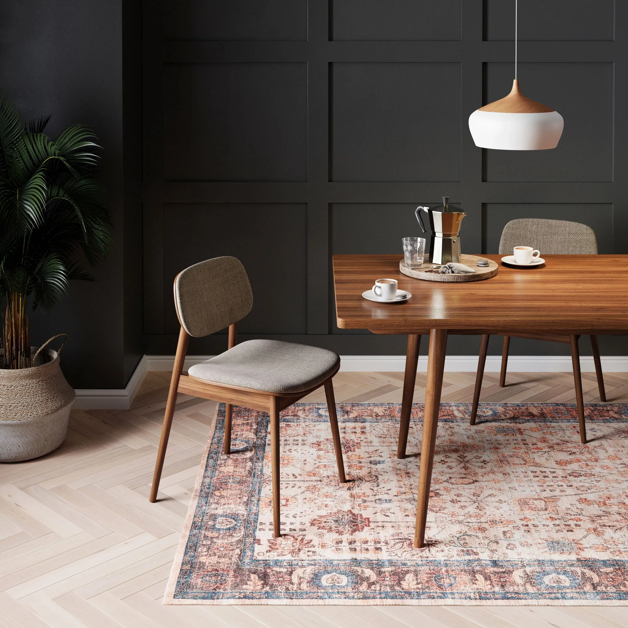 Washable Earthy Flora Area Rug - Shannon