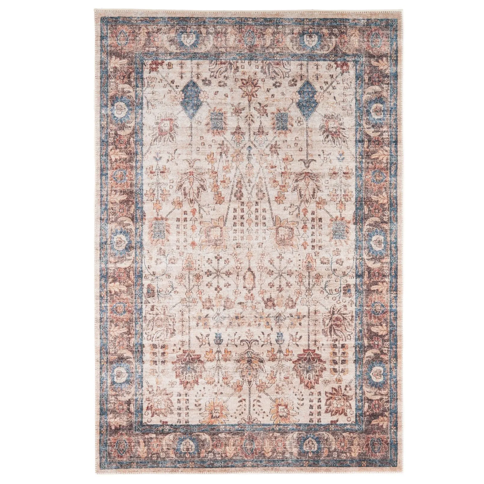 Washable Earthy Flora Area Rug - Shannon