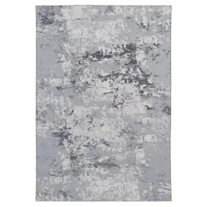 Washable Grey Tone Distressed Area Rug - Thea
