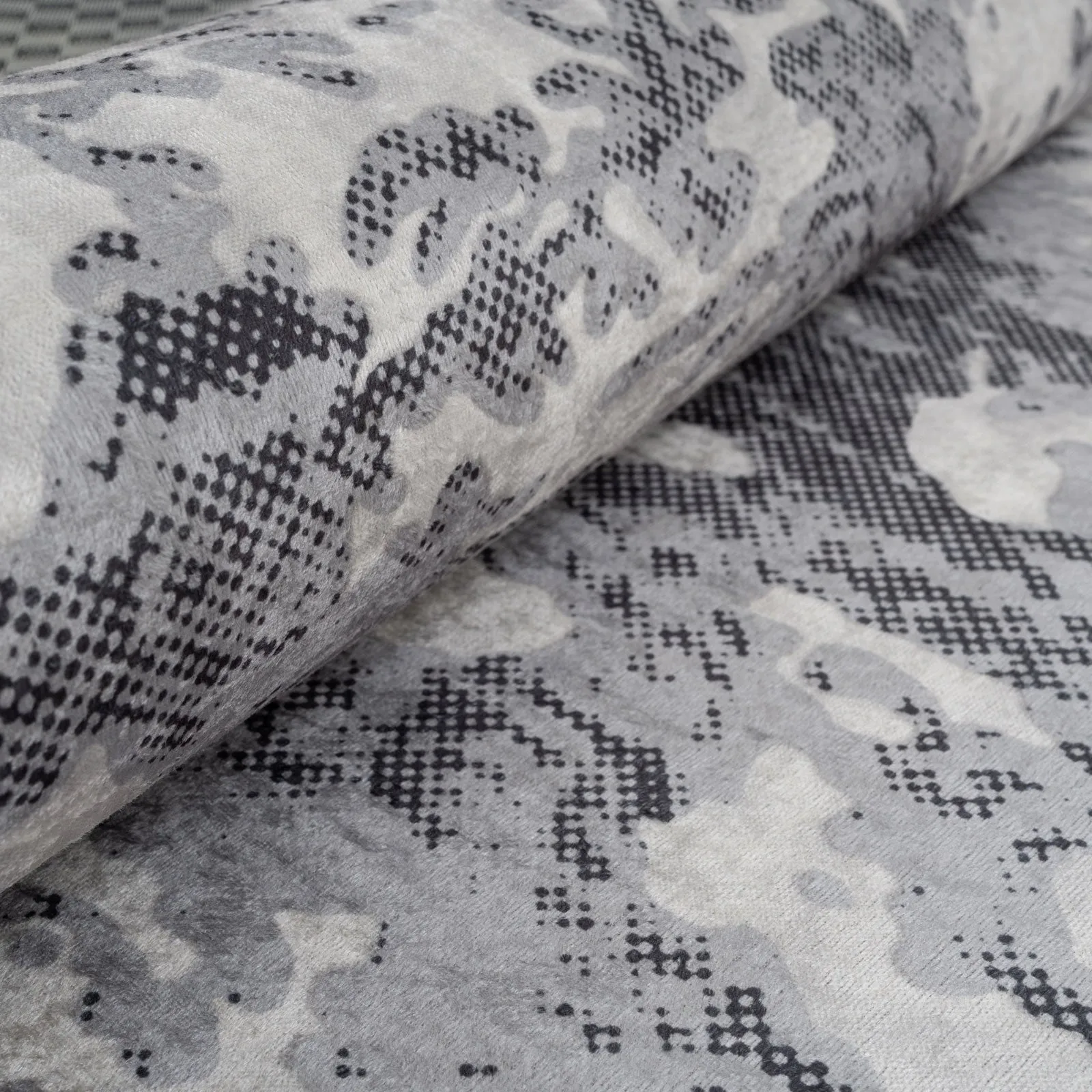 Washable Grey Tone Distressed Area Rug - Thea