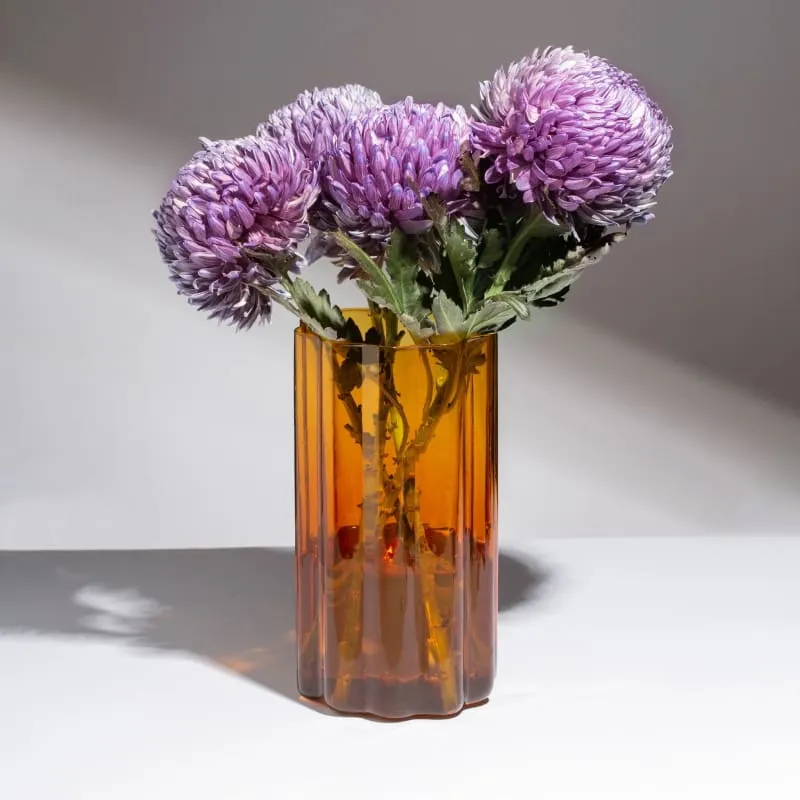 Wave Vase Amber
