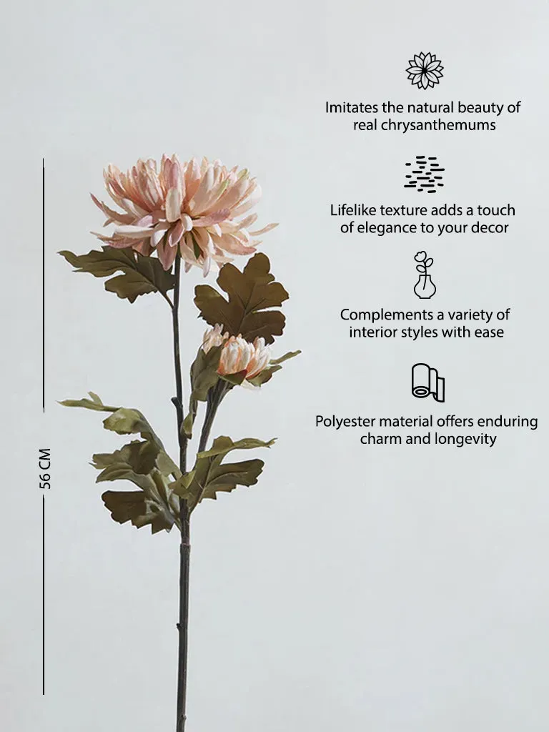 Westside Home Peach Chrysanthemum Artificial Flower