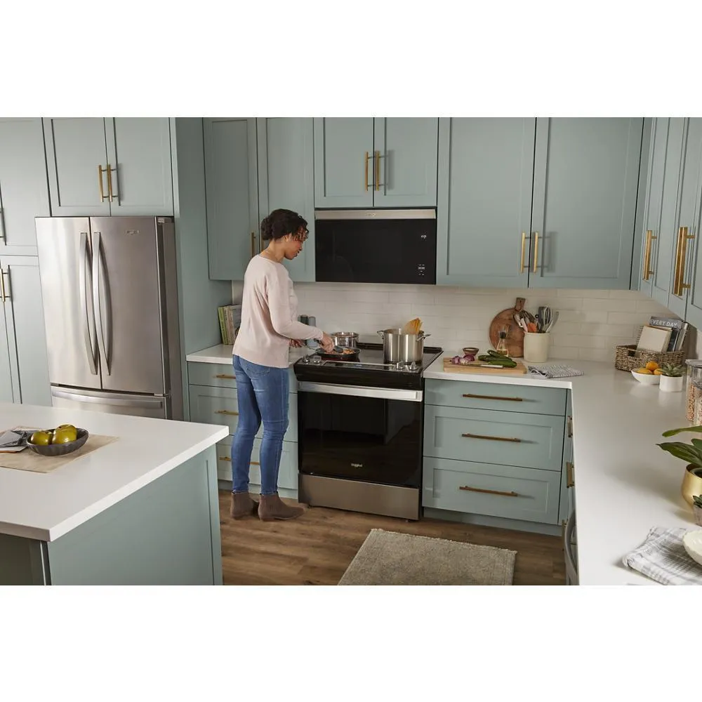 Whirlpool WMMF5930PB 1.1 Cu. Ft. Flush Mount Microwave with Turntable-Free Design