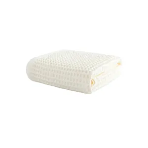 White Cotton Waffle Blanket
