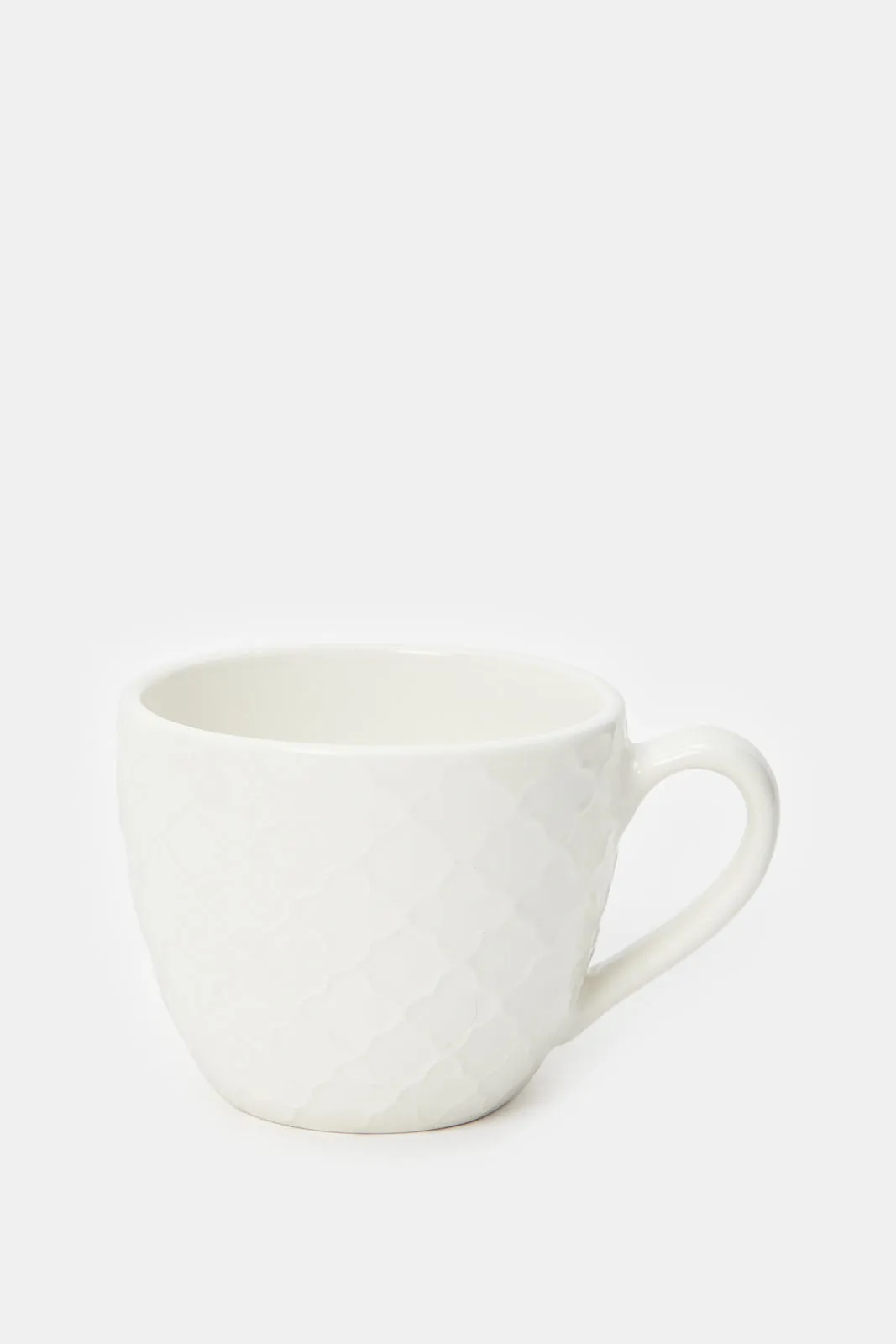 White Stripe Tea Cup Set With Bamboo Coaster (12 Piece)