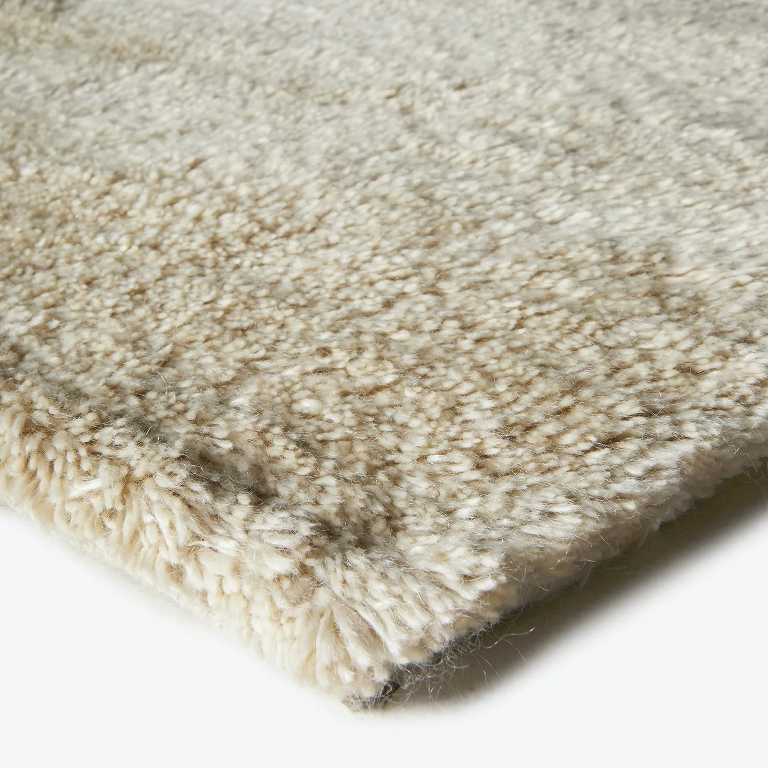 White Textured Cashmere and Wool Rug - 6' x 9'