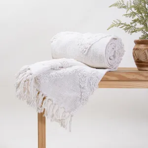 White Tufted Throw Blankets For Couch Decor