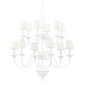 Windsor 12 Lights Chandelier White finish