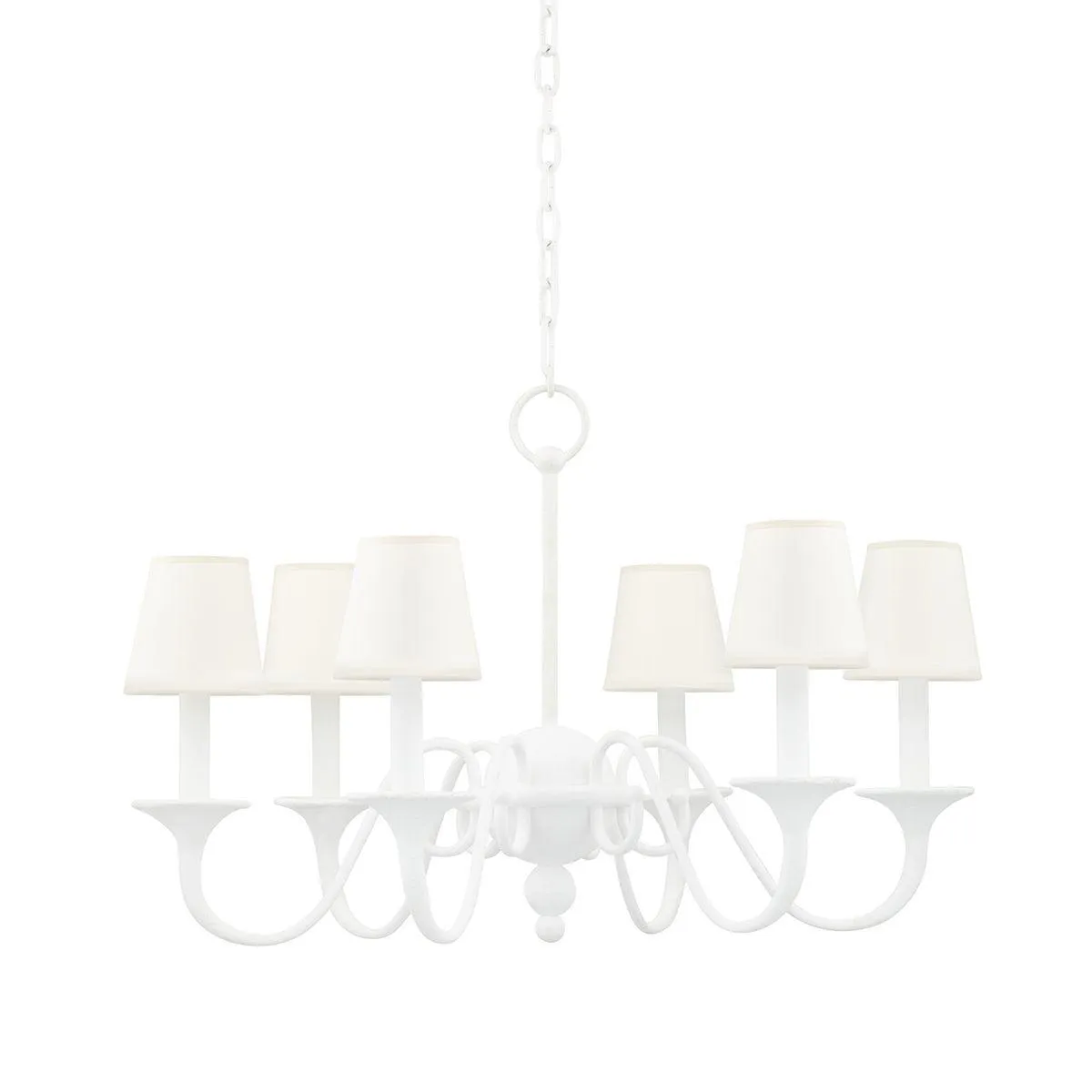 Windsor 6 Lights Chandelier White finish