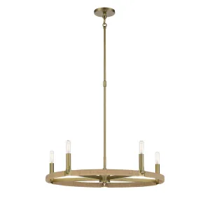 Windward Passage 27 in. 5 Lights Chandelier Brass finish