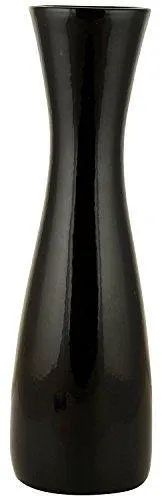 WOODENCLAVE Ceramic Flower Vase (Black_9 Cm)