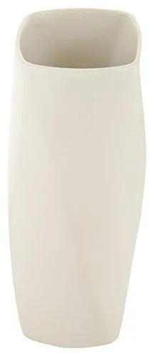 WOODENCLAVE Ceramic Flower Vase (White_10.5 X 10.5 X 31 Cm)