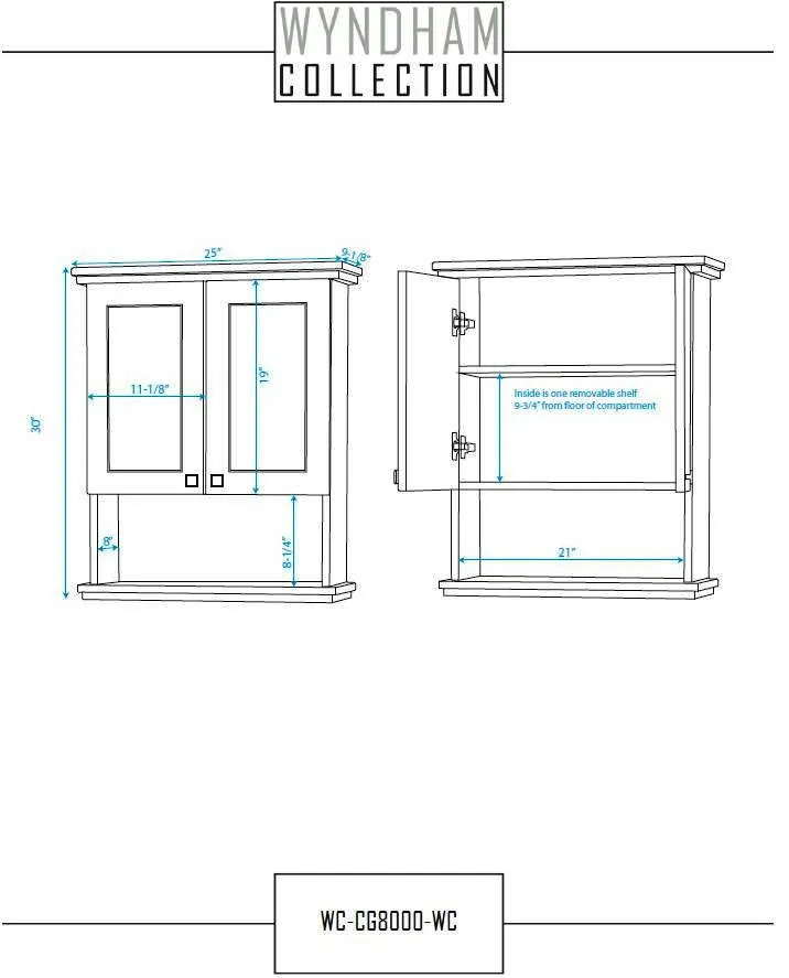 Wyndham Collection Acclaim Wall Cabinet - Espresso