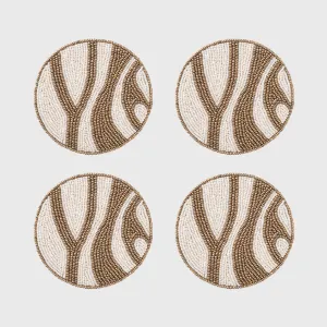 Zebra coasters, brown